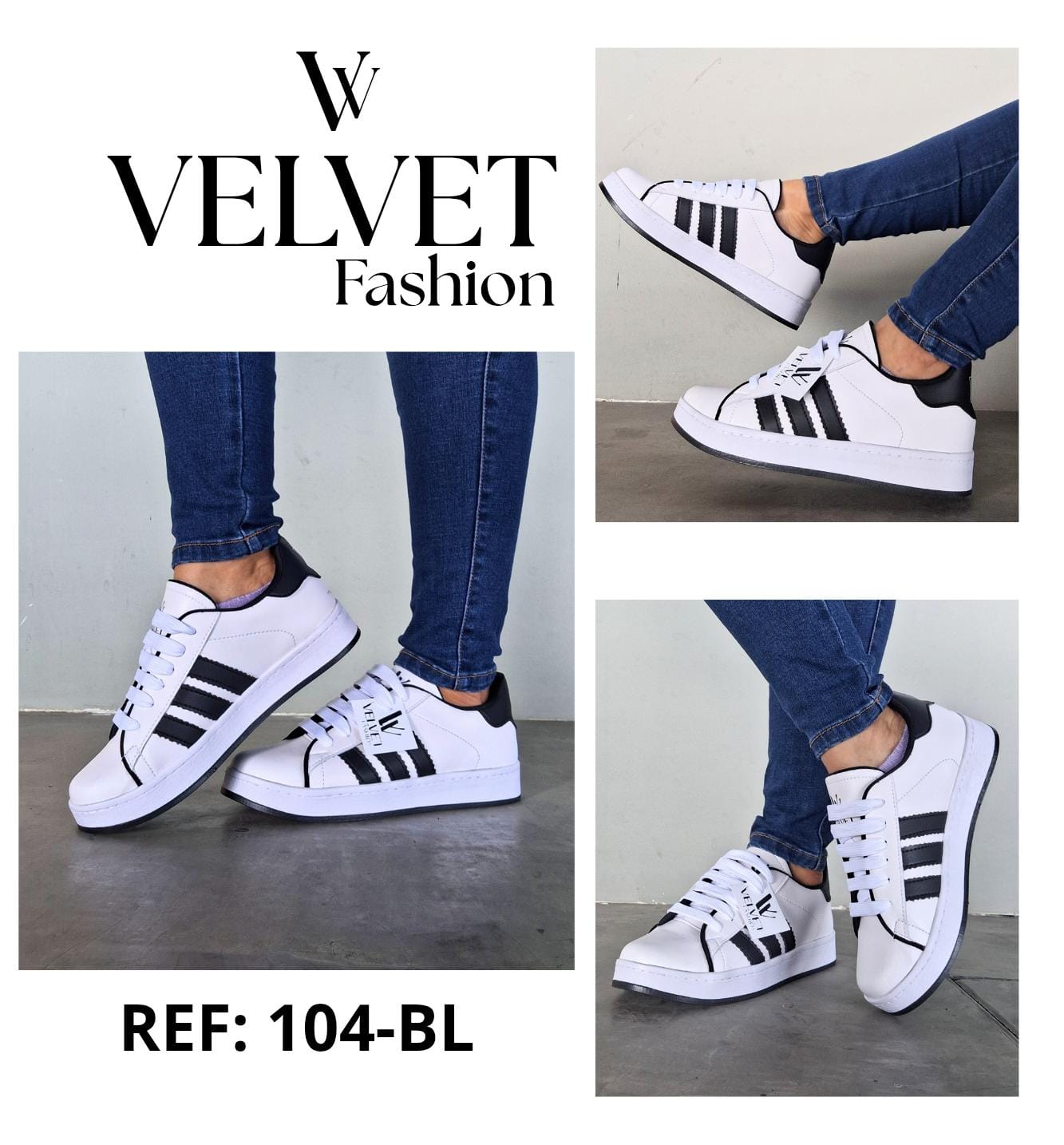 Tenis Velvet Ref 104-BL