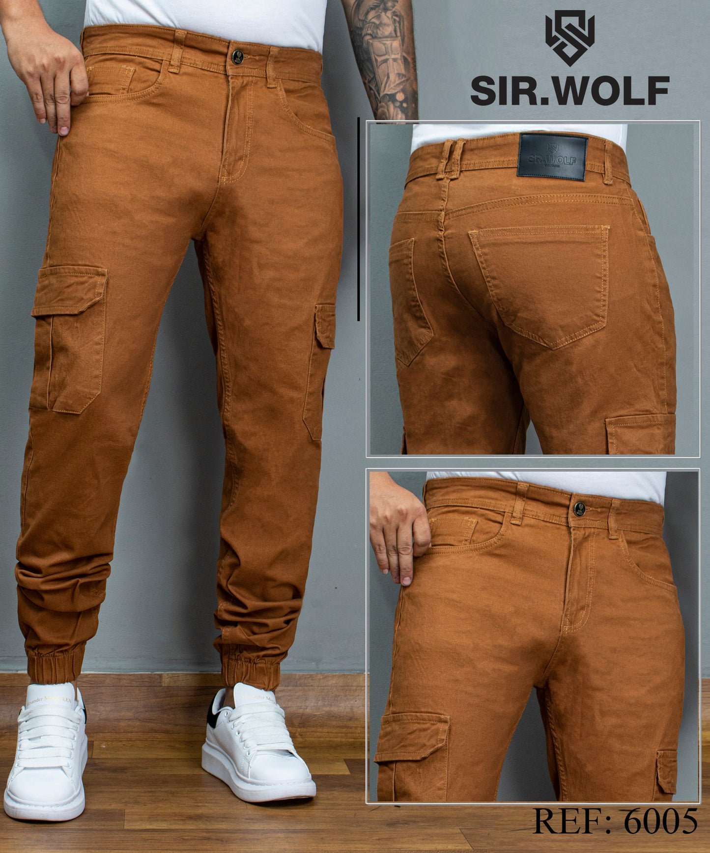 JEAN SLIM CONFORT CARGO HOMBRE 6005